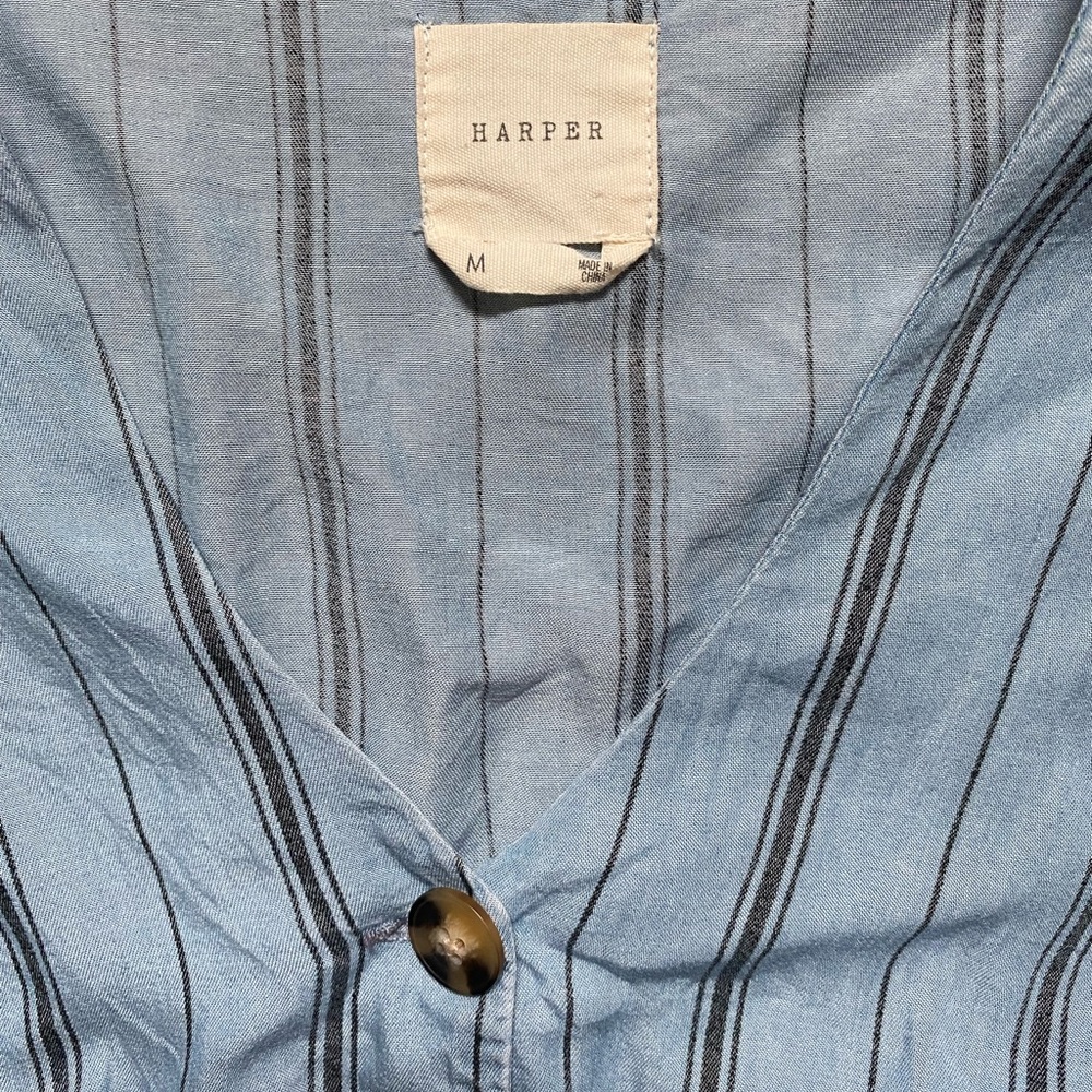 HARPER Boutique Style Women’s Top Blouse Shirt with Buttons Long Sleeve Medium - Picture 4 of 10